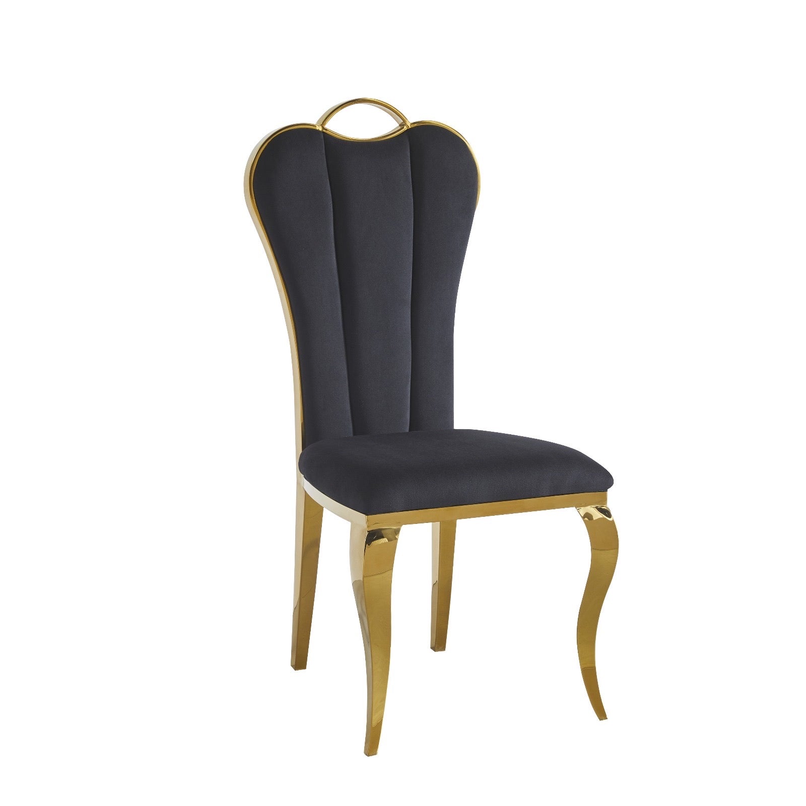 CHAISE GDM ALICE VELOURS DORE