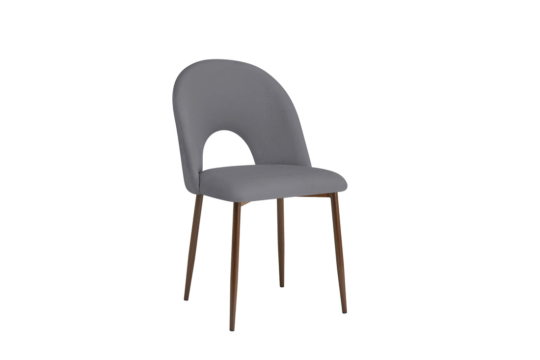 CHAISE TEDDY ERM METAL NOYER VELOURS ANTHRACITE