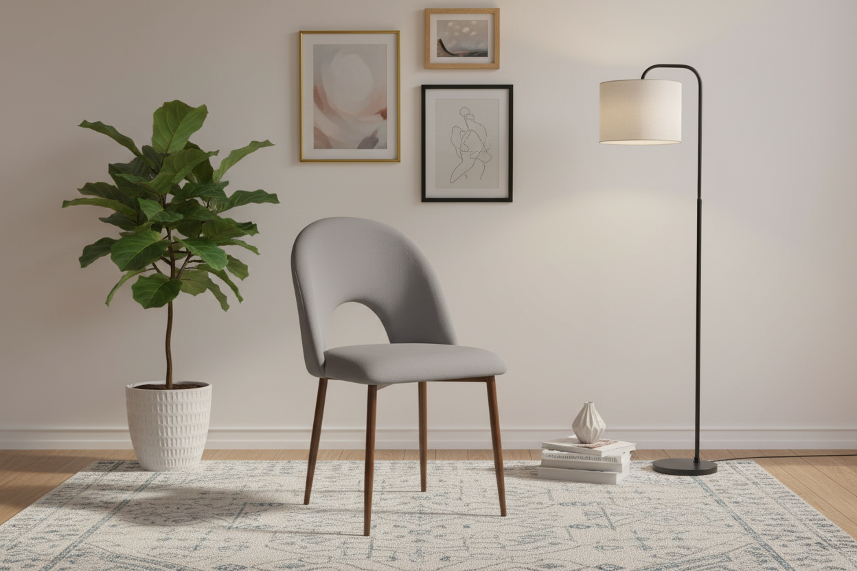 CHAISE TEDDY ERM METAL NOYER VELOURS ANTHRACITE