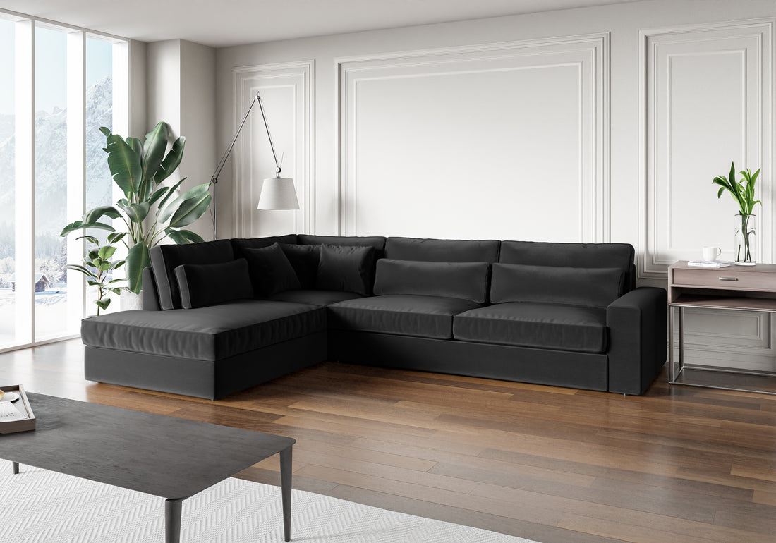 canapé ERM LE BRISTOLA VELOURS ANTHRACITE