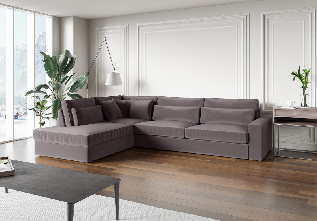 canapé ERM LE BRISTOLA VELOURS GRIS