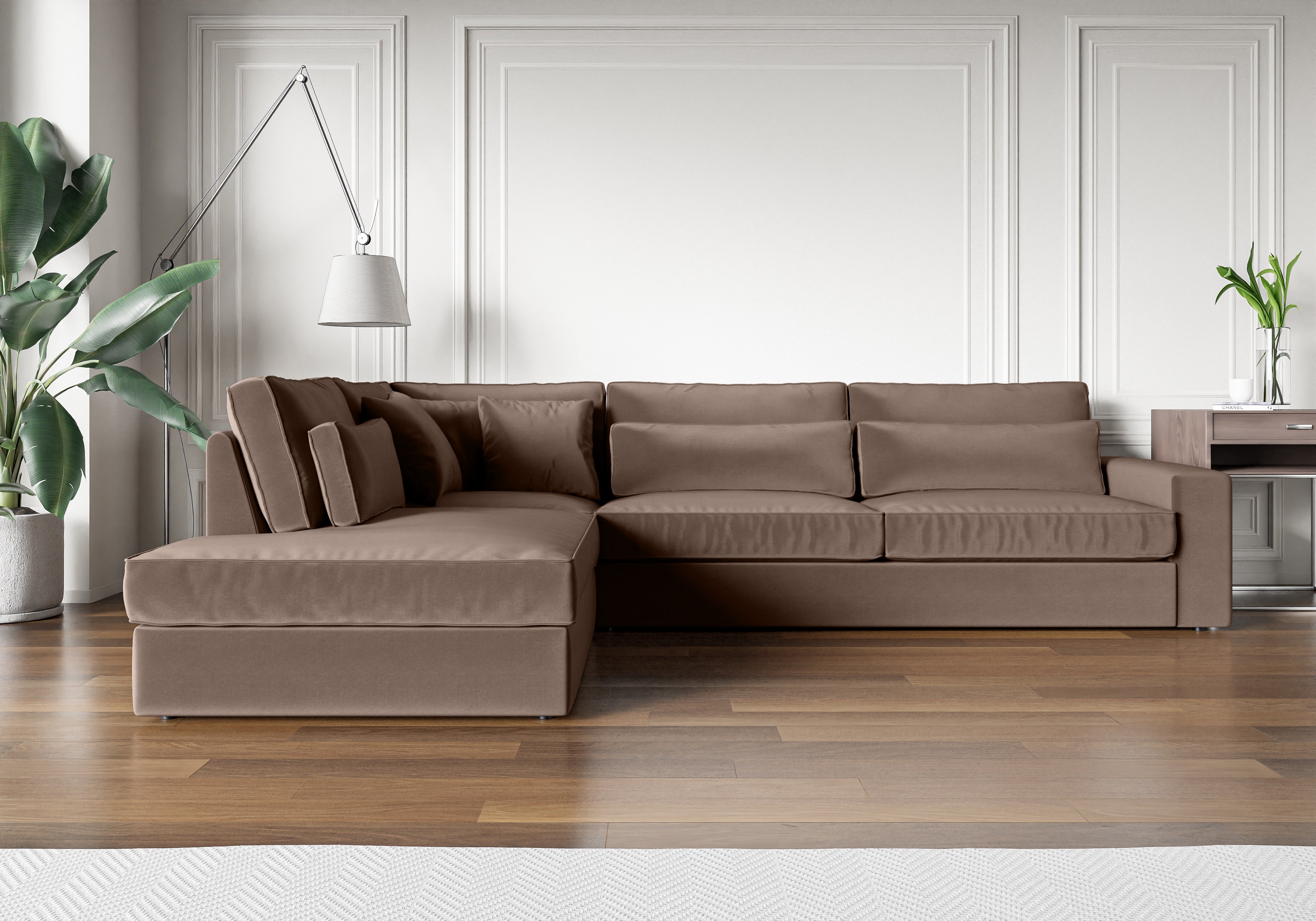 canapé ERM LE BRISTOLA VELOURS MOKA