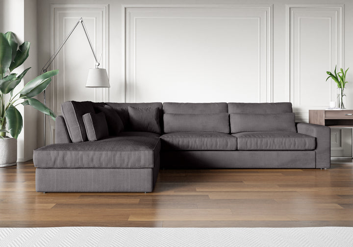 canapé ERM LE BRISTOLA CÔTELÉ GRIS