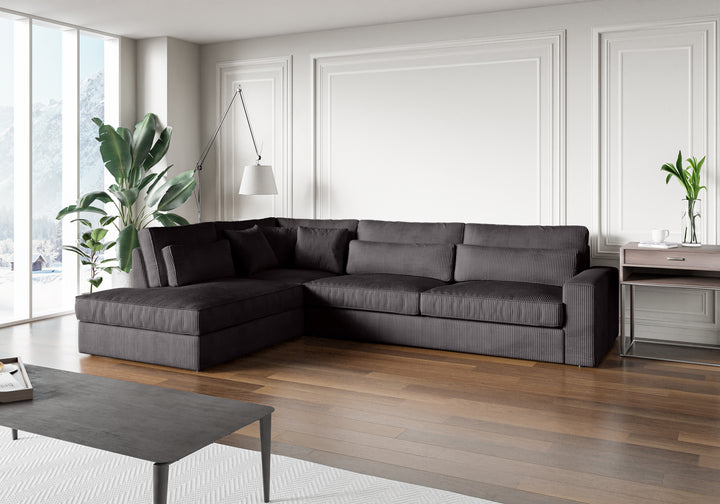 canapé ERM LE BRISTOLA CÔTELÉ GRIS