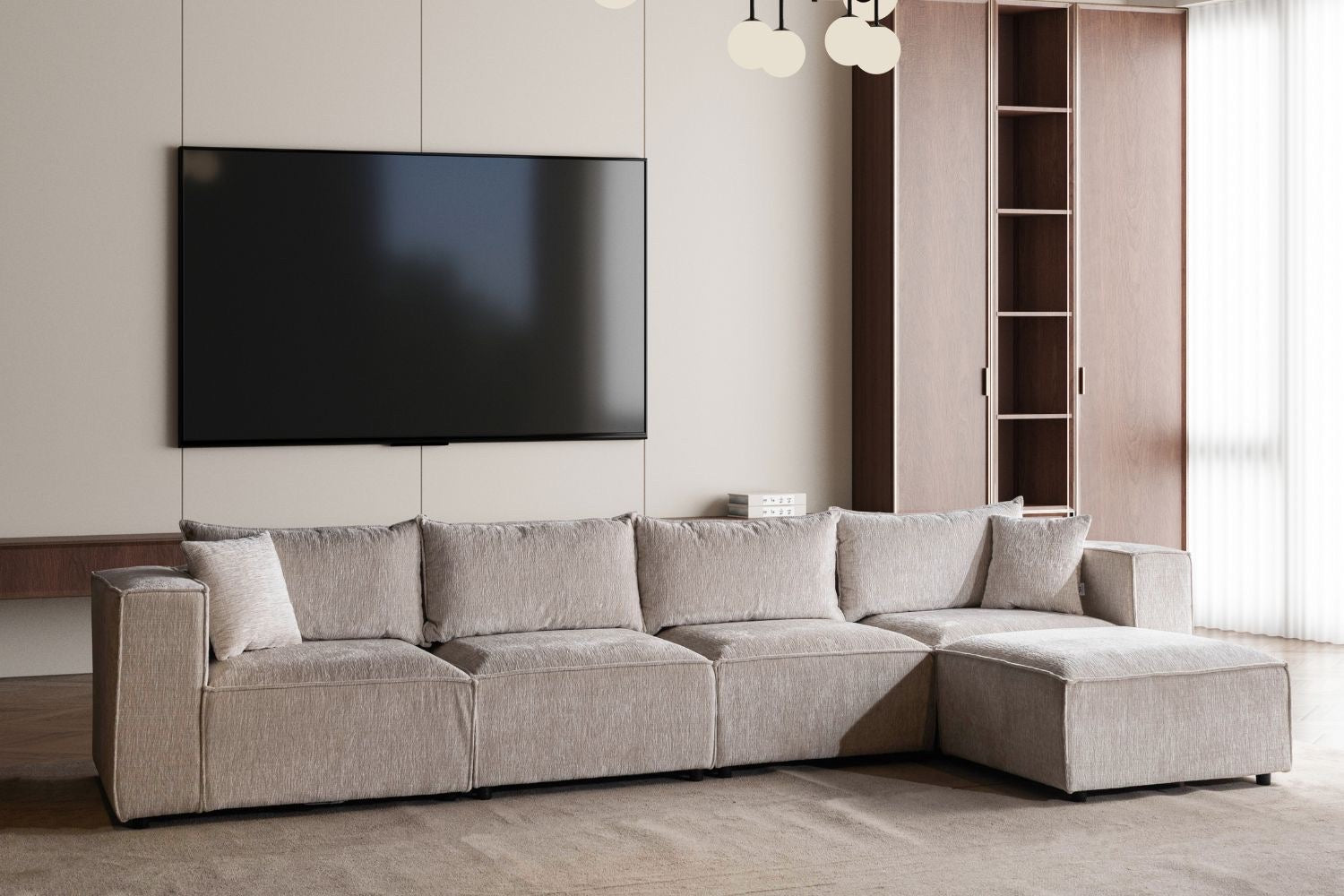 Canapé Élégance -SAN Modulable Marbella Beige 4+1