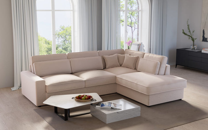 Canapé D’angle Lexus -SAN Velours Beige