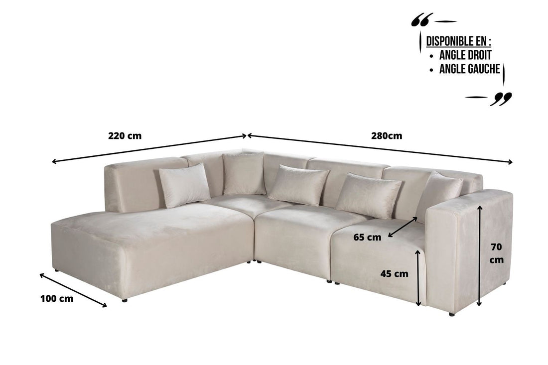 Canapé D’angle Coco-SAN Marbella Beige