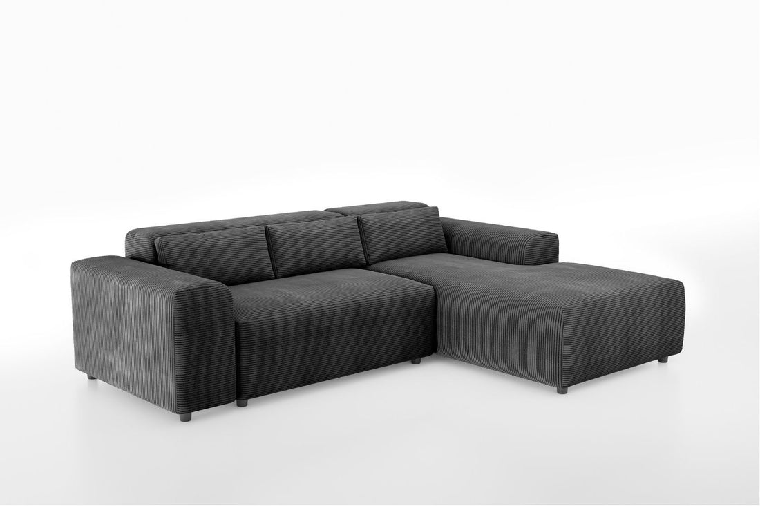 Canapé D’angle Morris-SAN Cotelé Gris