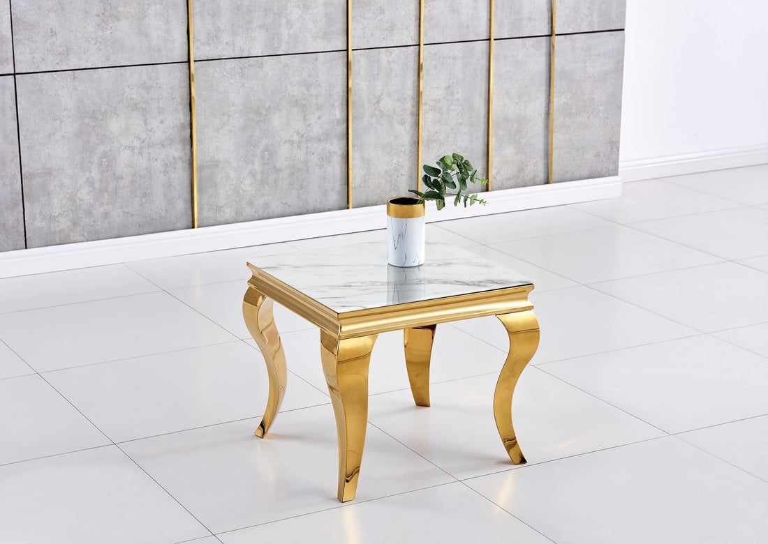 GUERIDON BAROQUE GOLD MIROIR 50x50 cm