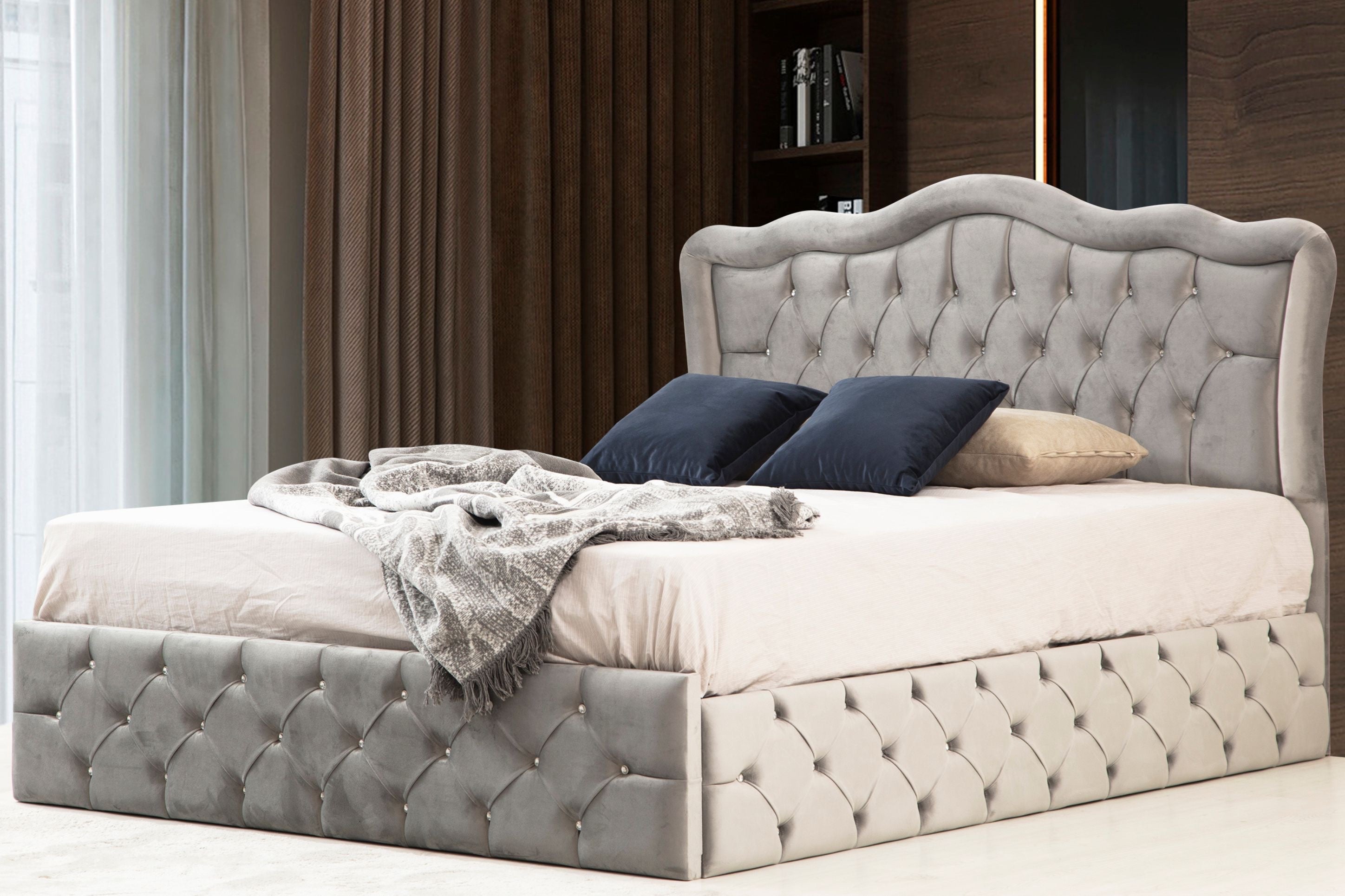 Cadre De Lit Venise-SAN 160x200 Gris