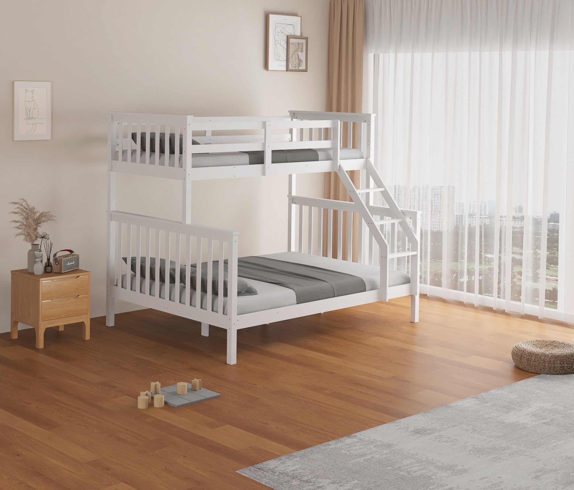 LIT SUPERPOSÉ BATNA ERM EN BOIS BLANC