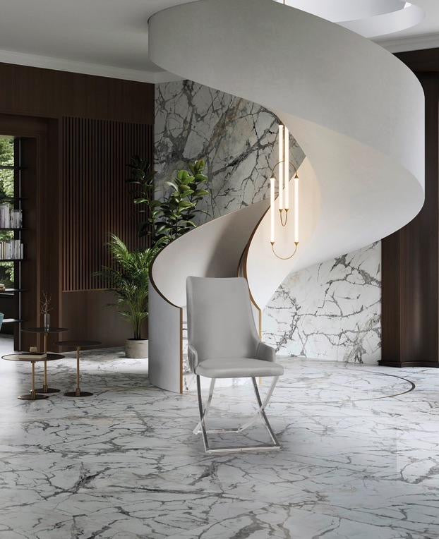 CHAISE REBEKA-ERM GRIS/ARGENTÉ