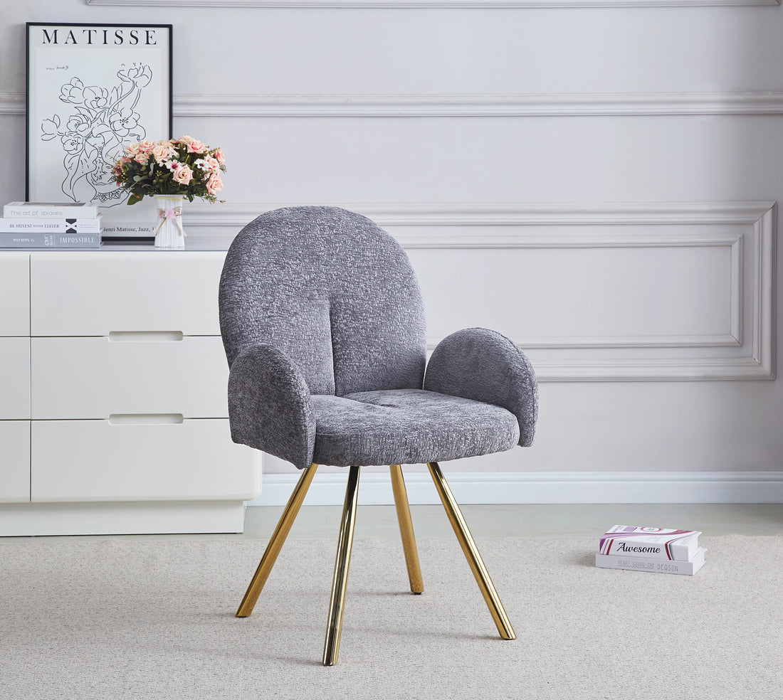 CHAISE AVEC ACCOUDOIR MIMI-ERM GOLD ANTHRACITE