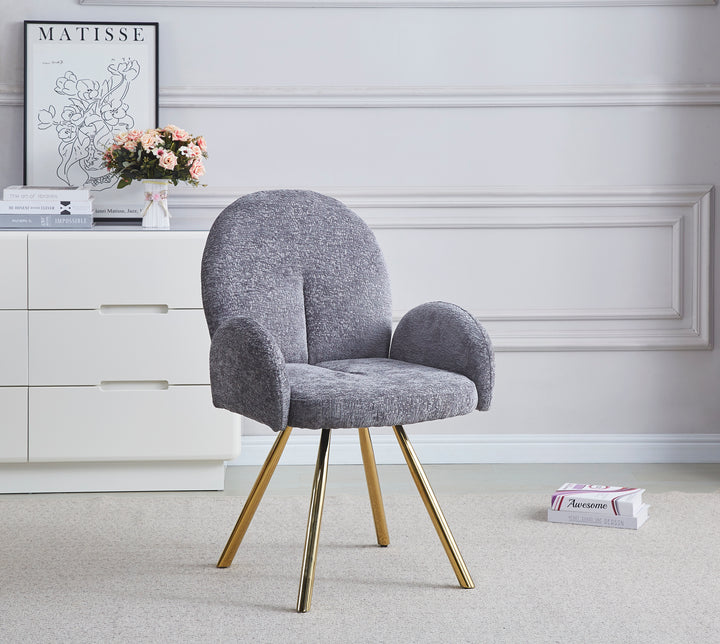 CHAISE AVEC ACCOUDOIR MIMI-ERM GOLD ANTHRACITE