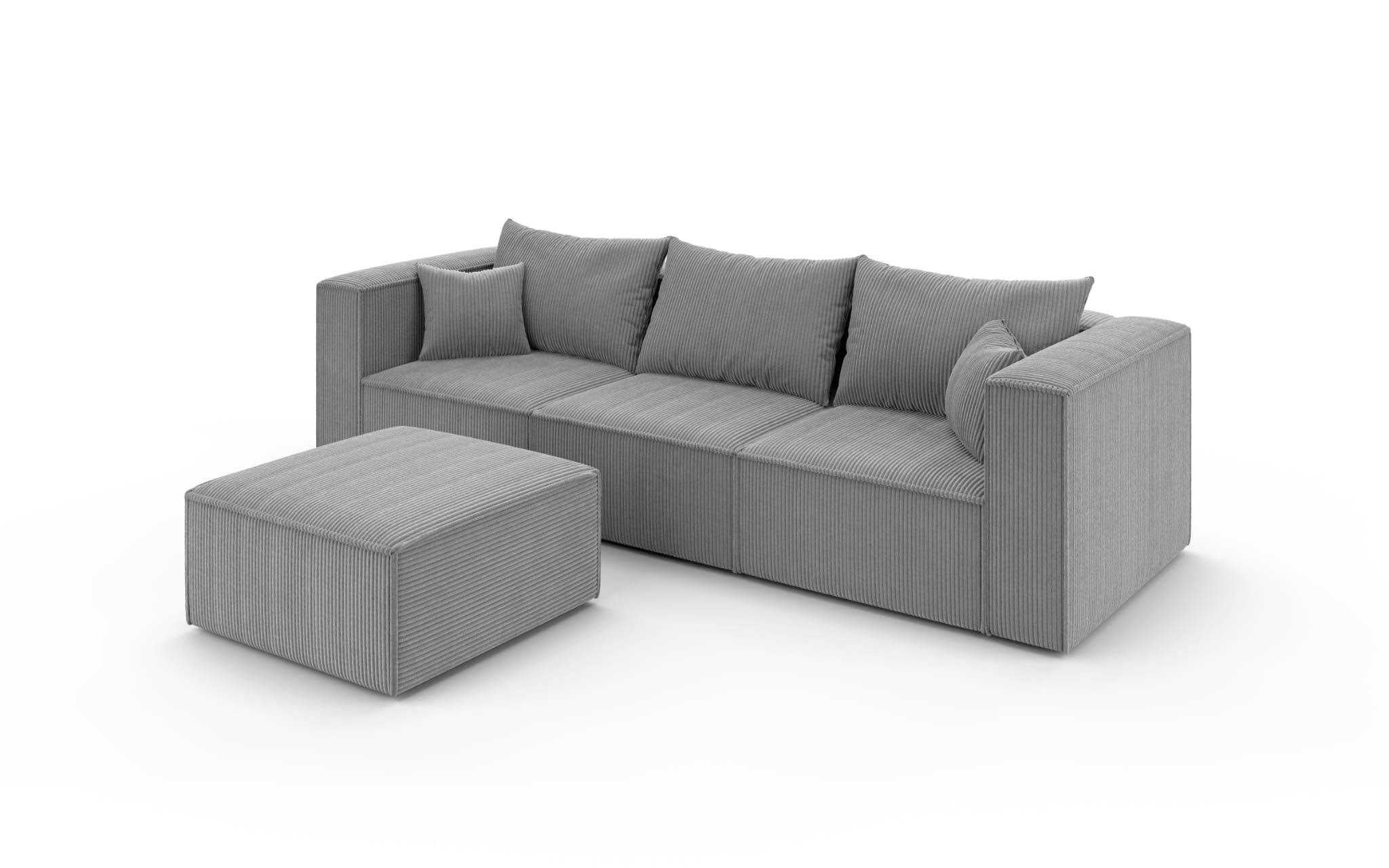 canapé ANGLE POPPY GRIS