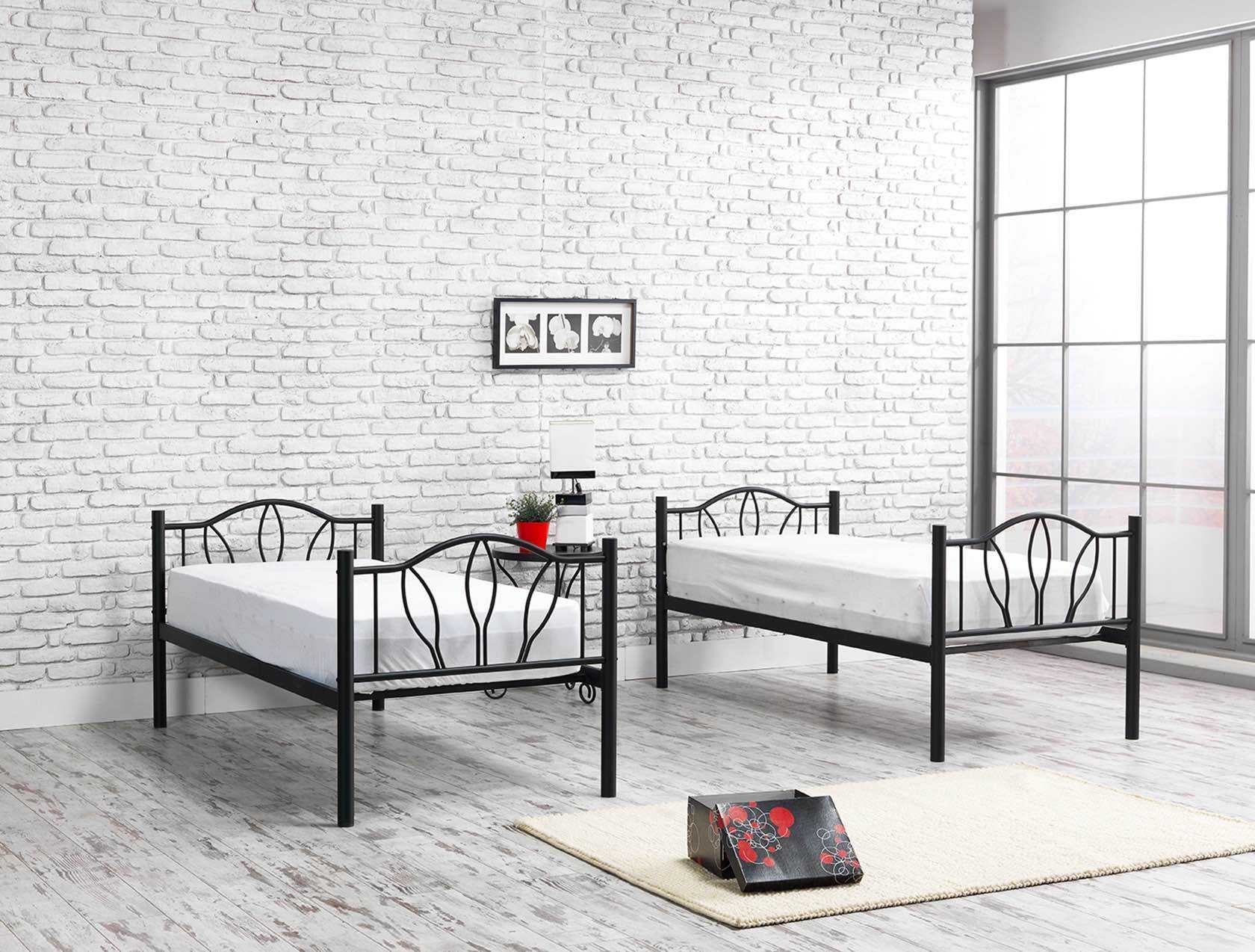 LIT SUPERPOSE METAL PAPATYA NOIR 90x190 + 90x190