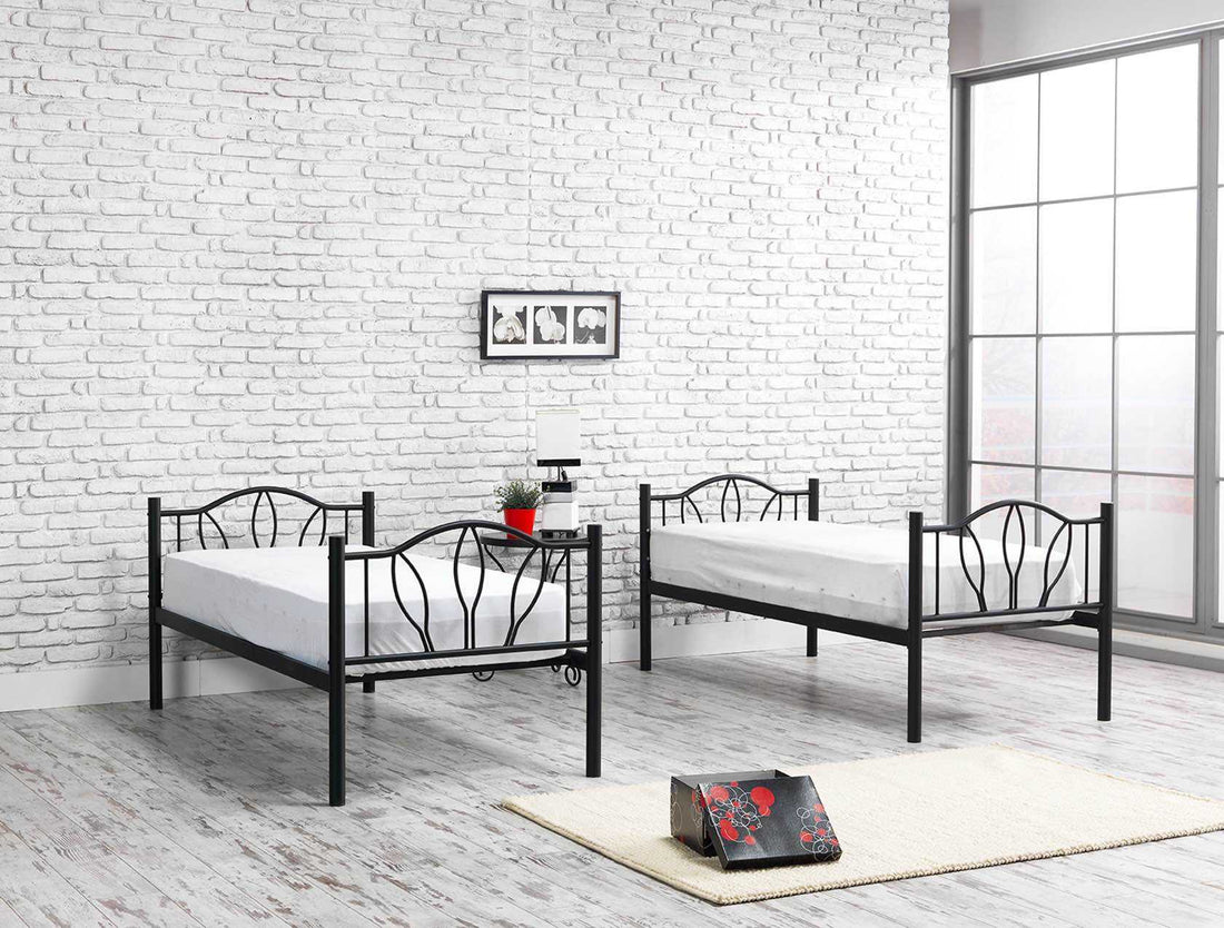 LIT SUPERPOSE METAL PAPATYA NOIR 90x190 + 90x190