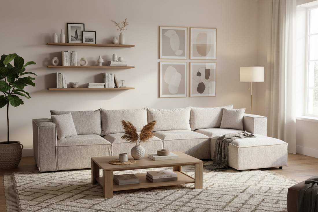 Canapé SM-élégance modulable Marbella Beige 4+1