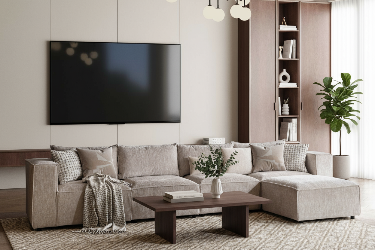 Canapé SM-élégance modulable Marbella Beige 4+1