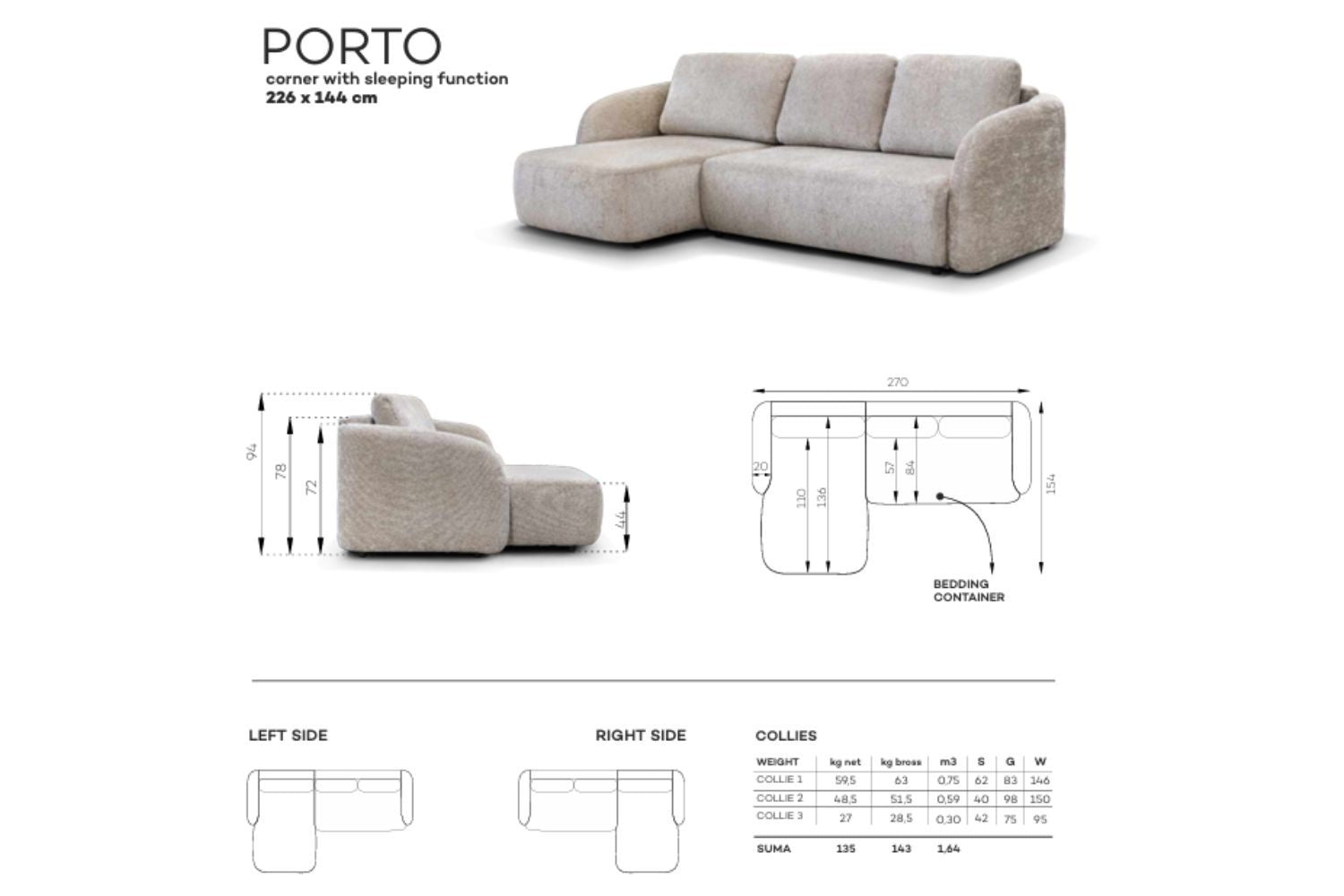 Canapé SM-d'angle porto marbella Blanc