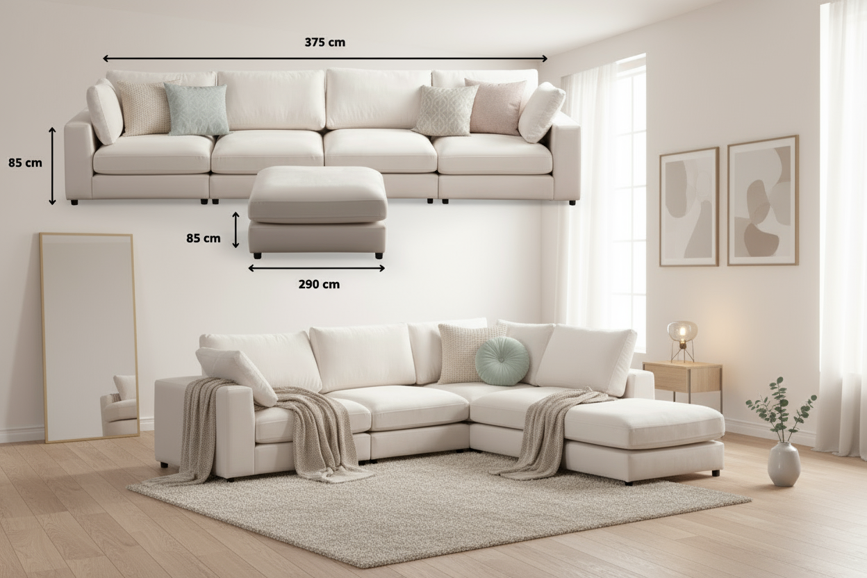 Canapé ERM-Julia Modulable Chenille 4+1