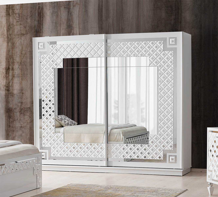 CHAMBRE À COUCHER CRISTAL SILVER