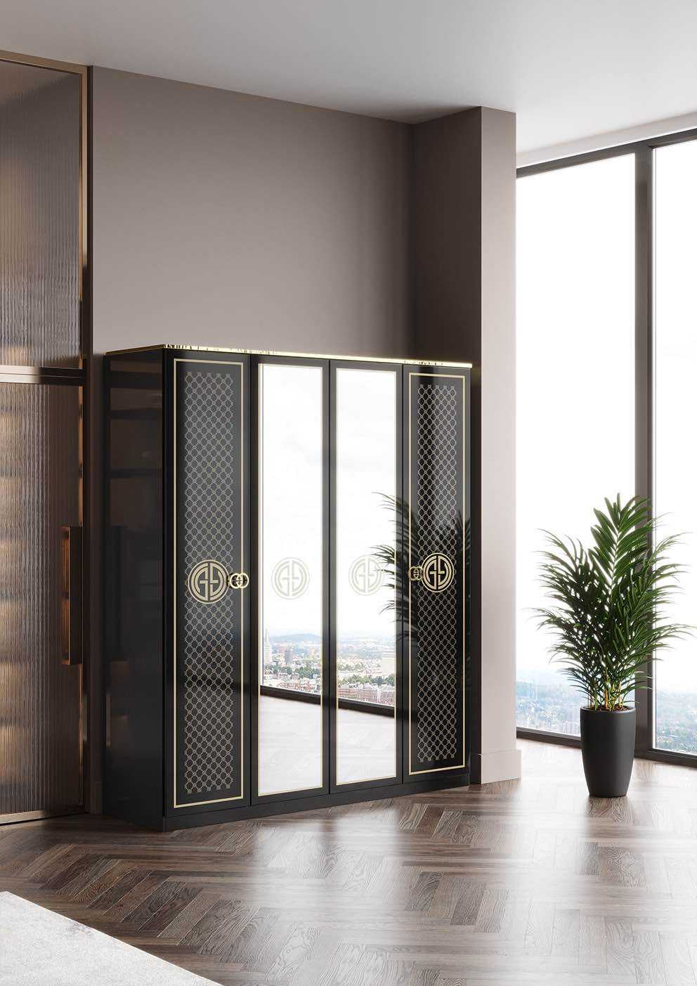 CHAMBRE À COUCHER GUCI SOFT NOIR