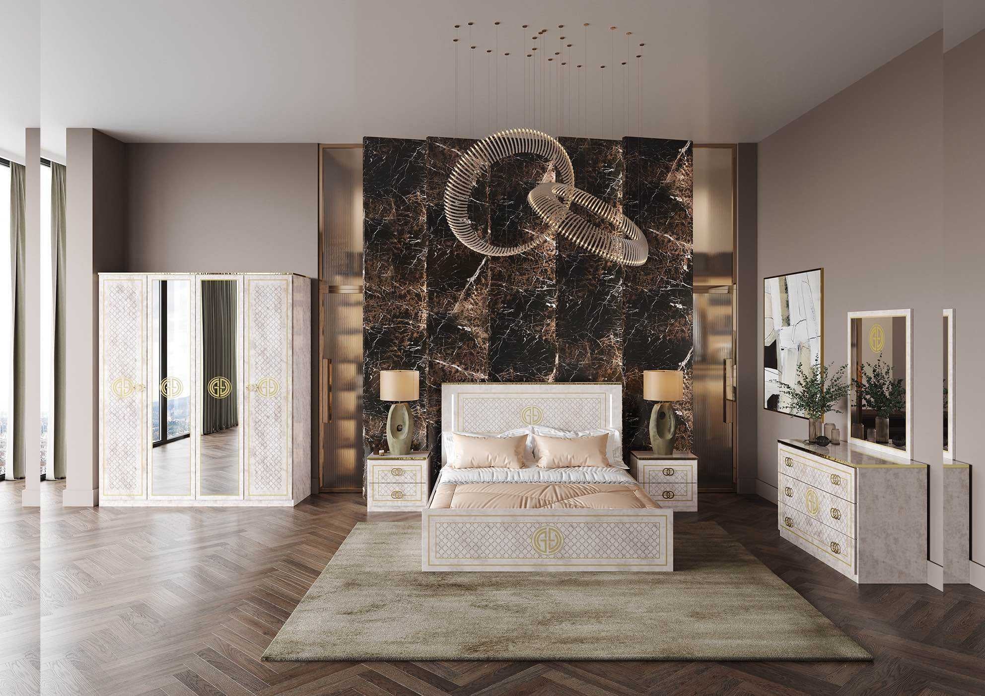 CHAMBRE À COUCHER GUCI SOFT BEIGE