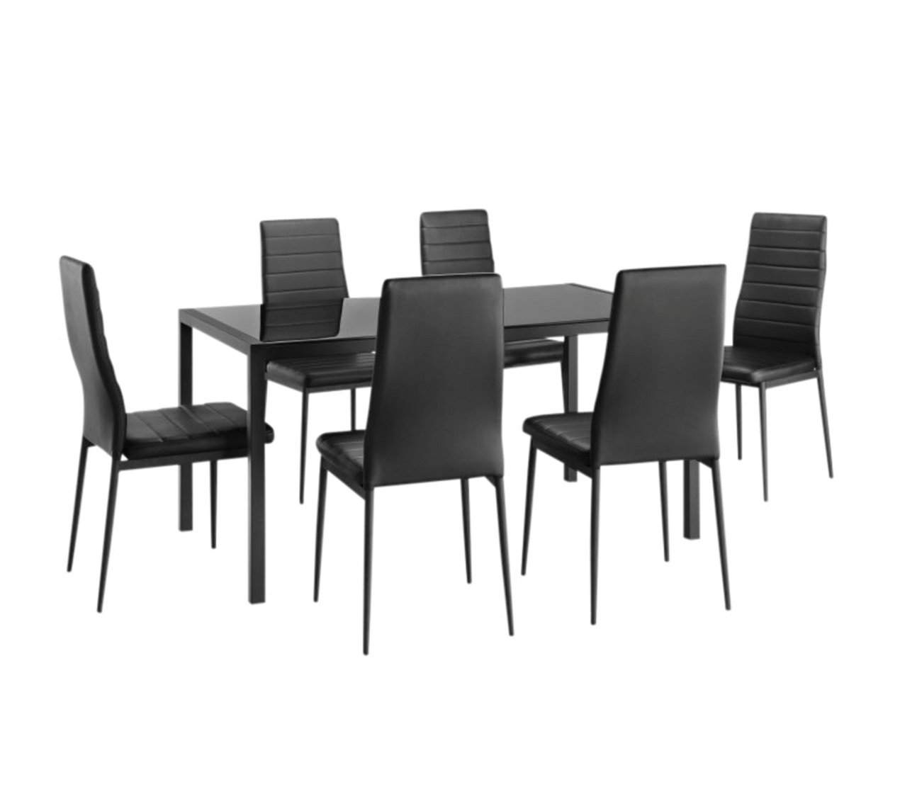 TABLE REPAS JAMIE NOIR FLEURI 140x80x75cm