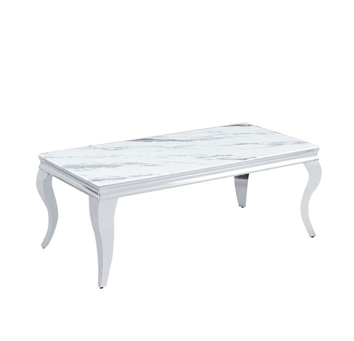 Table basse BAROQUE Chrome  120x60x45 cm