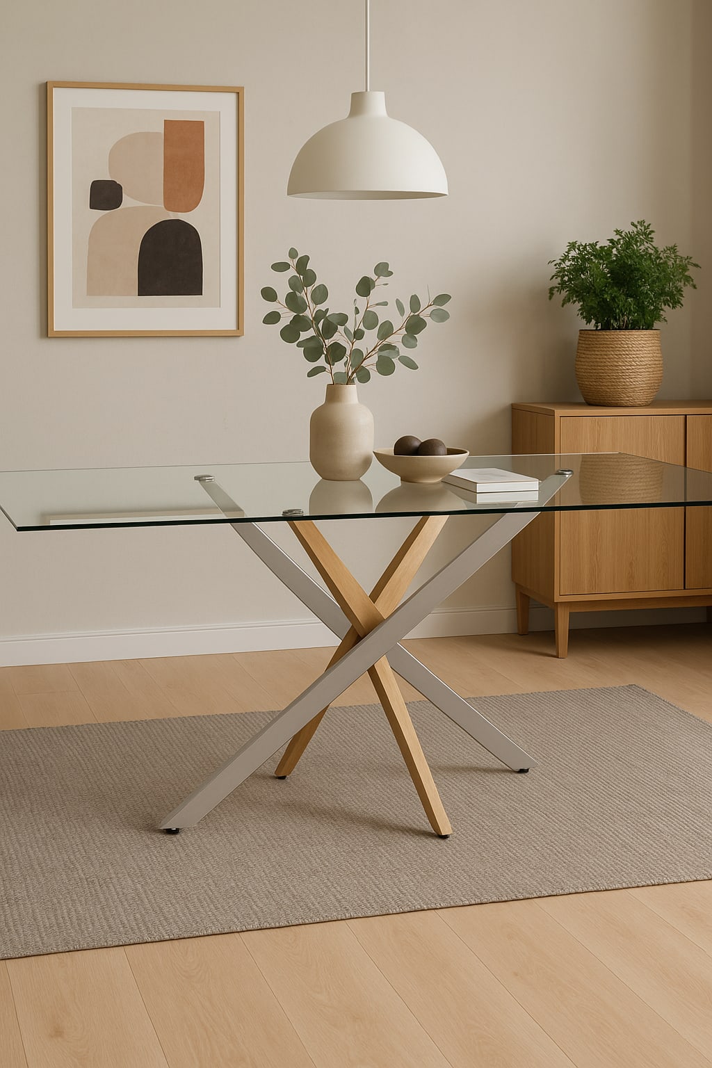 Table à manger JESSICA Gold Chrome transparent