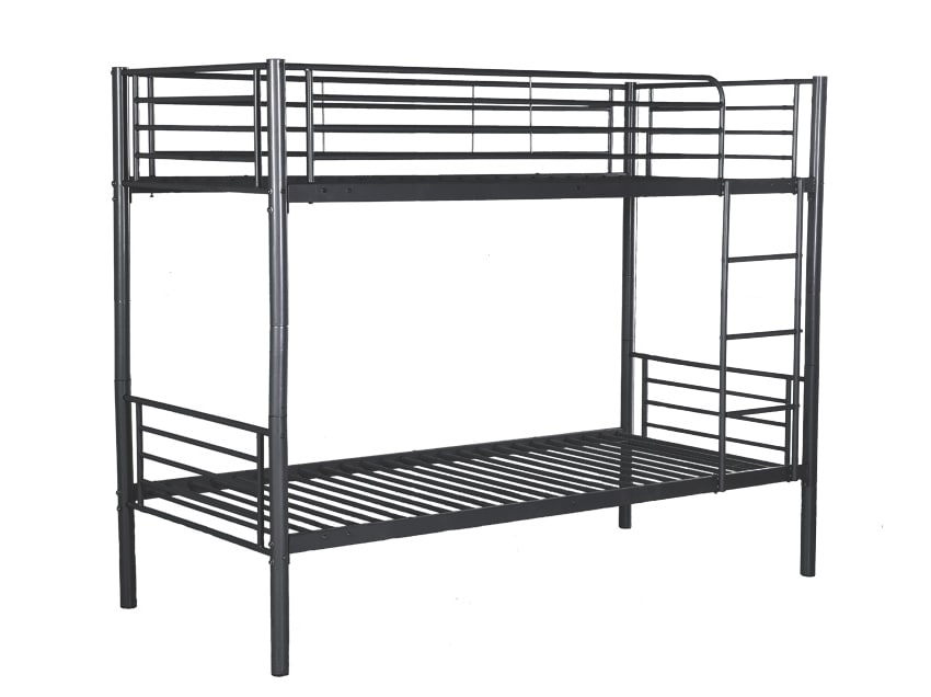 LIT SUPERPOSE SEPARABLE EN METAL LUNA NOIR 90x190 + 90x190cm