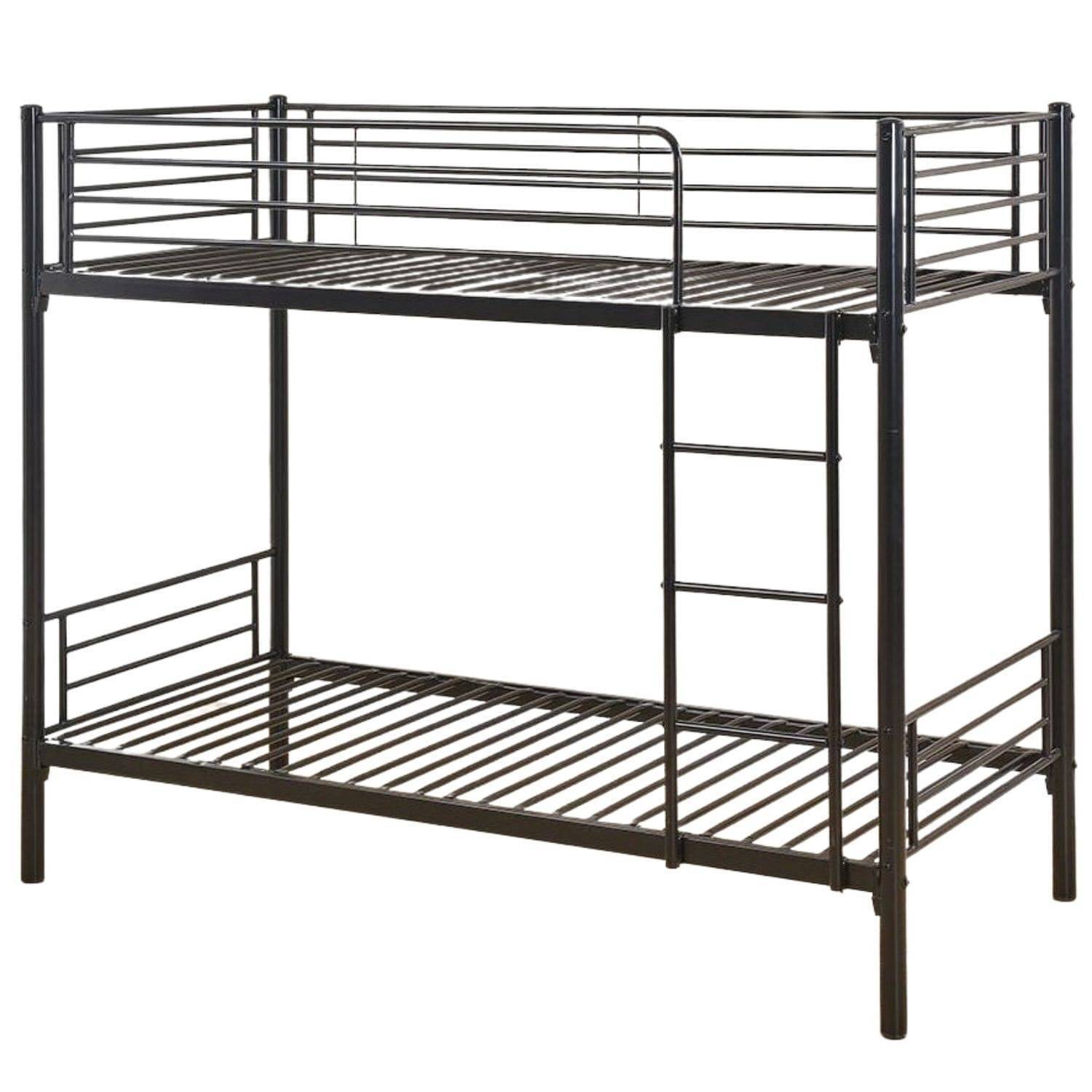 Lit superposé Séparable métal LUNA 1+1 90x190 cm sommier inclus