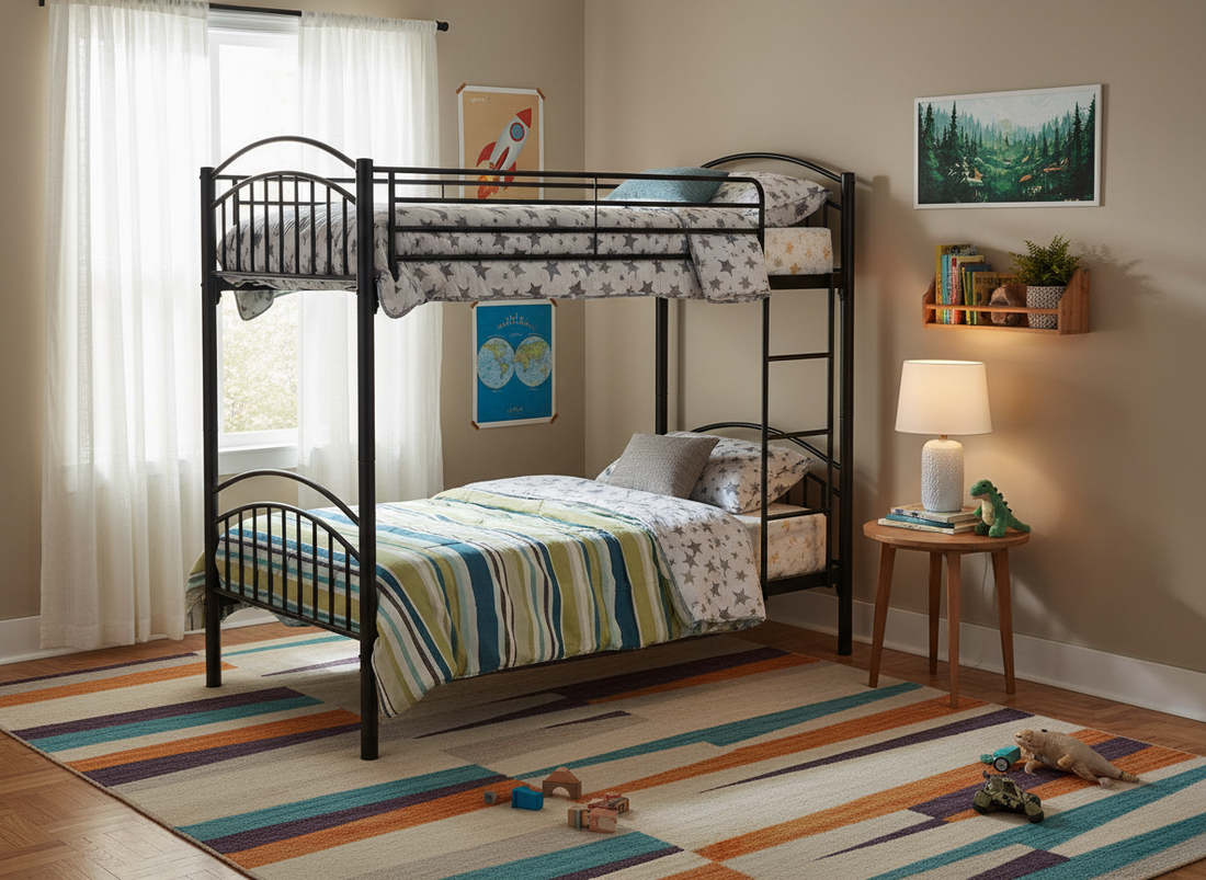 LIT SUPERPOSÉ ALICE NOIR 90X190cm