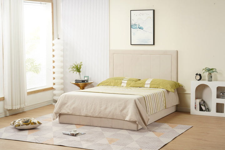 CADRE DE LIT LIZBON BEIGE 160x200 CM