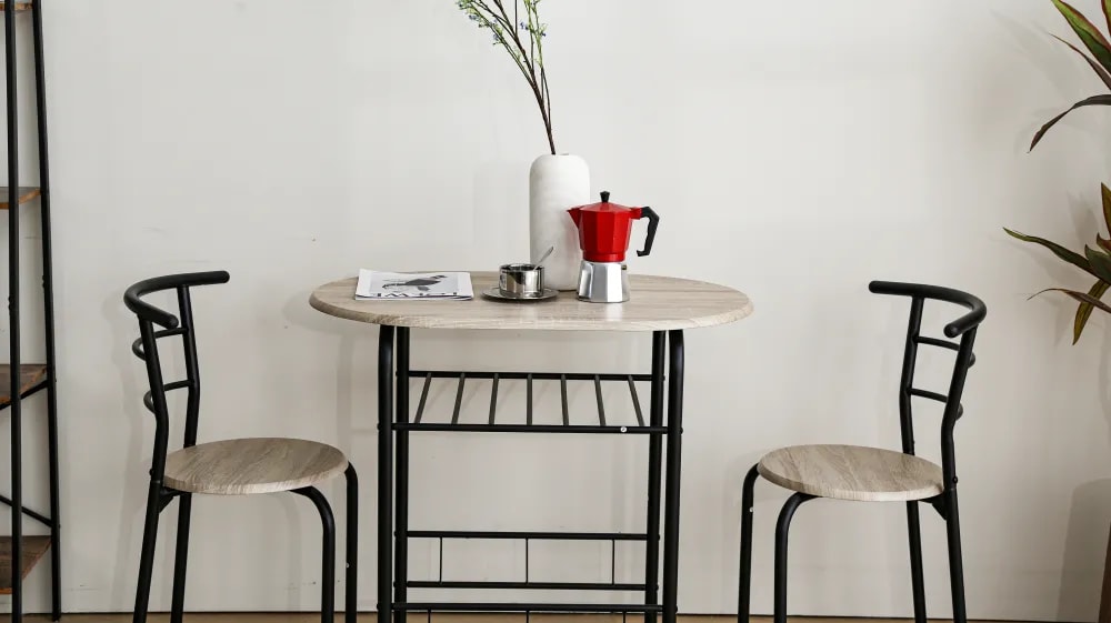 Ensemble table + 2 chaises CARRY Mdf l 80 cm