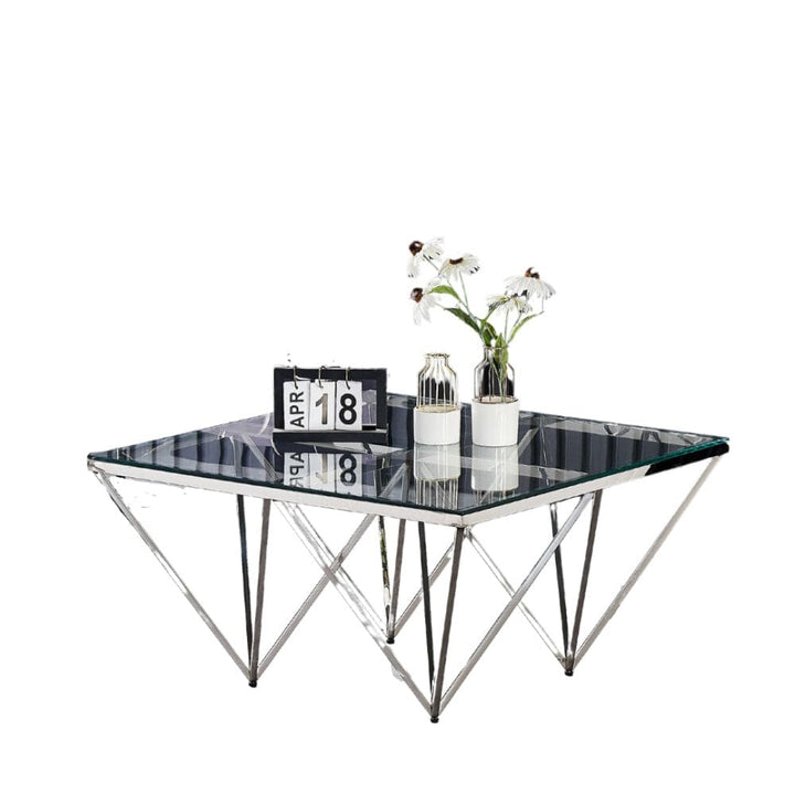 Table Basse carré GIZE verre 80x80 cm