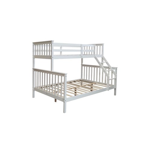 LIT BATNA EN BOIS BLANC 2+1 90x190 +140x190cm