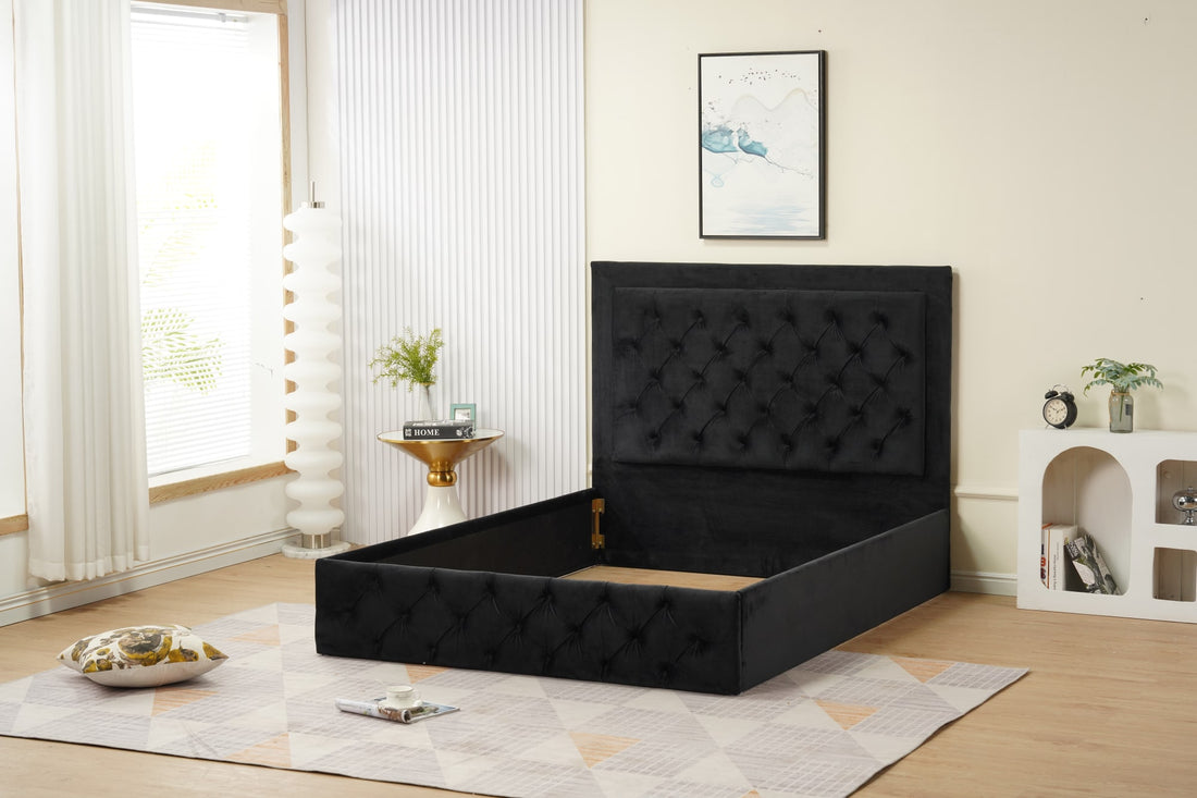 CADRE DE LIT ROMA  NOIR 140 cm