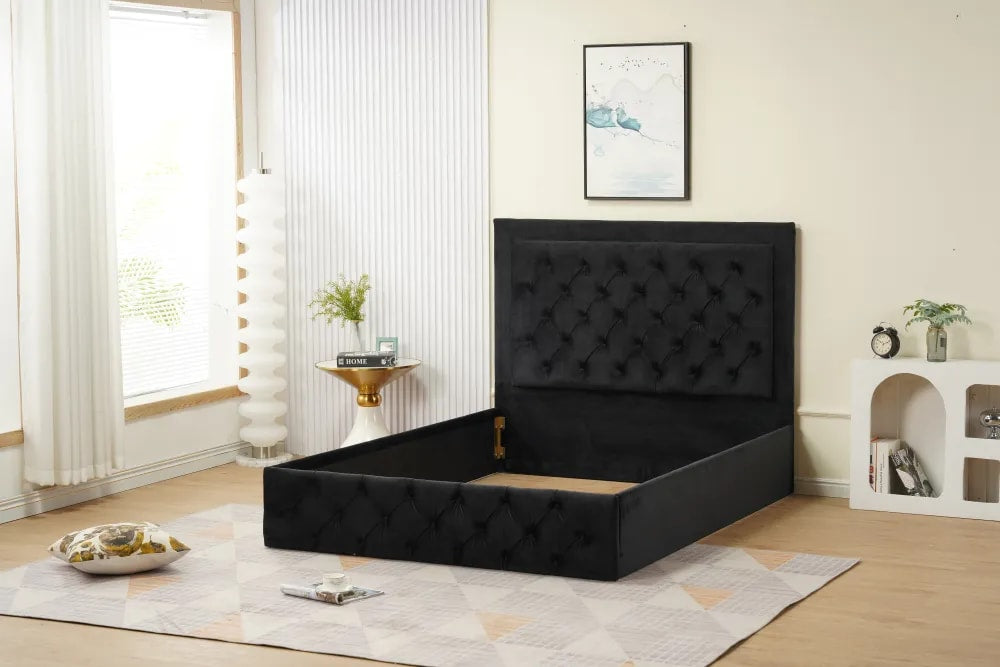 Cadre de lit ROMA velours 140x190cm