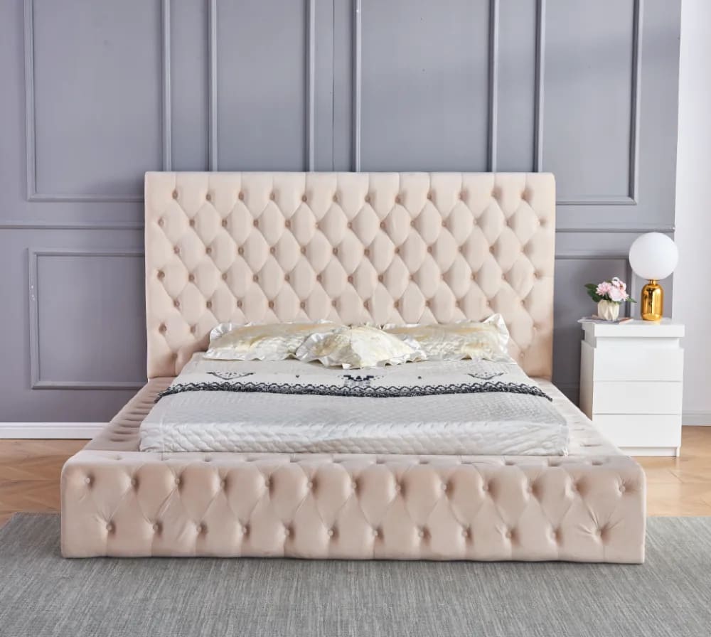 Cadre de Lit 2 places 140x190 cm ROYAL velours