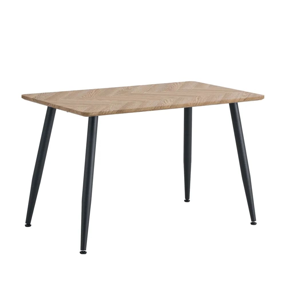 Table à manger style industriel en bois AMMO métal noir