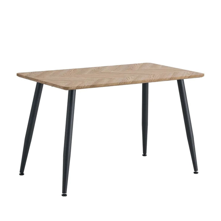 Table à manger style industriel en bois AMMO métal noir