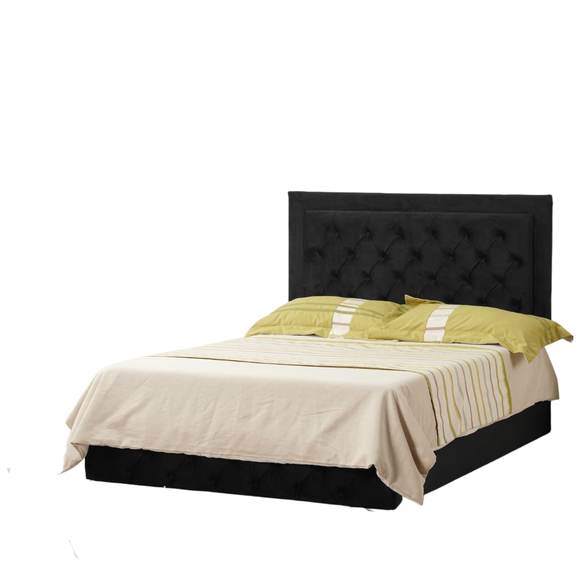 CADRE DE LIT ROMA  NOIR 140 cm