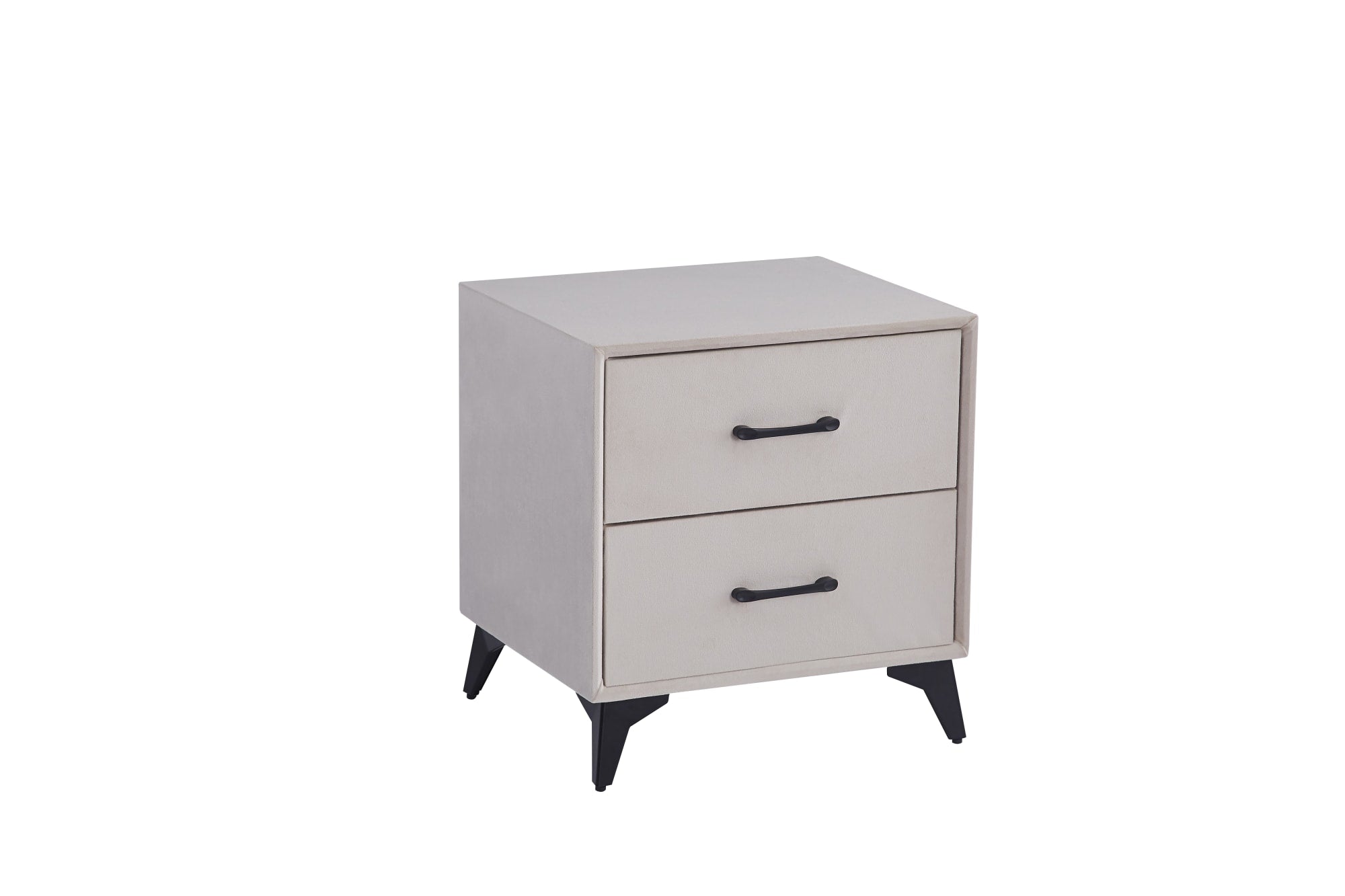 CHEVET NOBEL VELOURS BEIGE 38X45X48cm