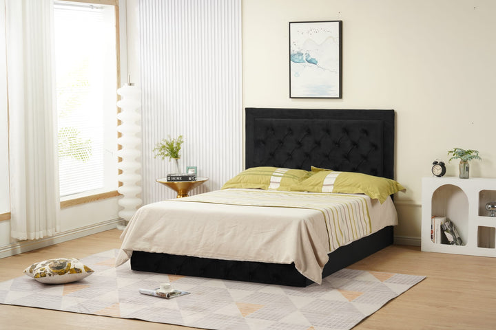CADRE DE LIT ROMA  NOIR 140 cm