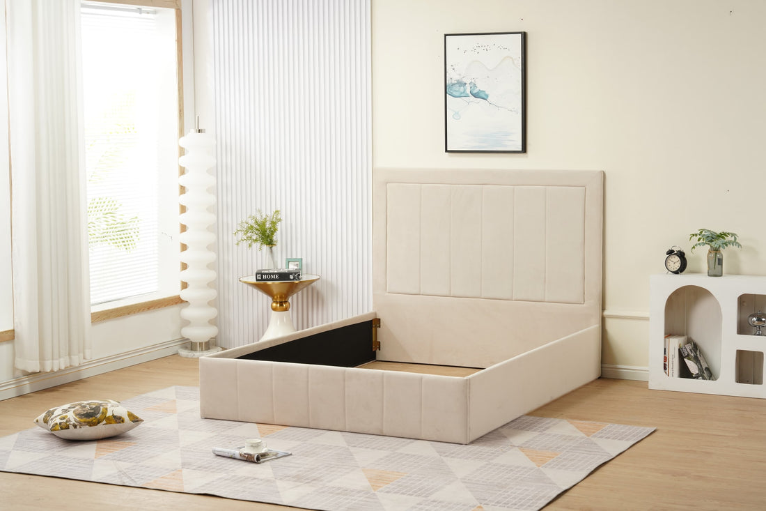 CADRE DE LIT LIZBON BEIGE 160x200 CM