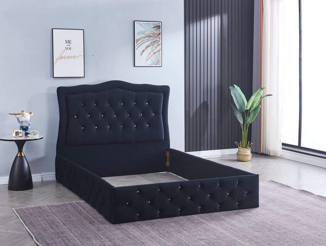 CADRE DE LIT TREND NOIR 160 cm