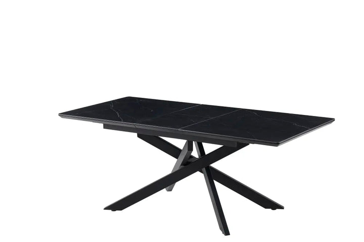 Table extensible AGATHE métal noir plateau Céramique