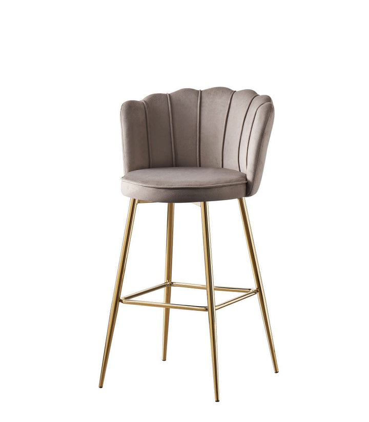 Lot de 2 tabourets de bar NYMPHEA Gold en velours